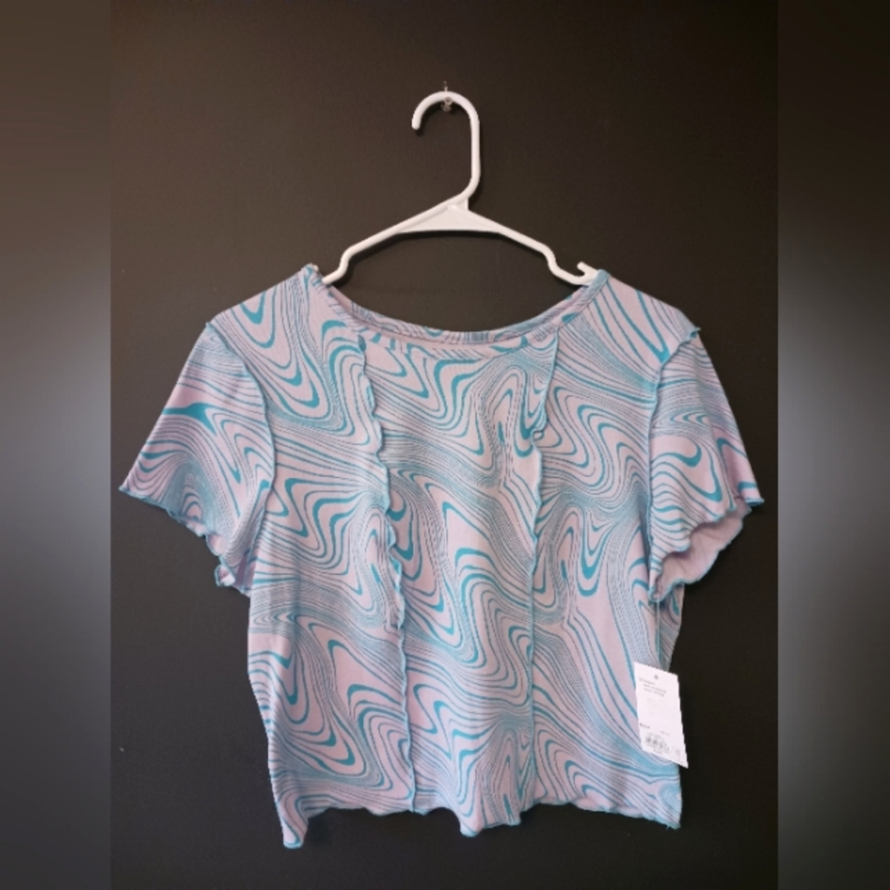 SO NEW WITH TAGS WOMEN'S XXXL PINK AND BLUE SHORT SLEEVE SUMMER TEE SHIRT🩷🩵